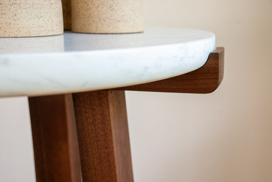 Cross Pedestal Occasional Table