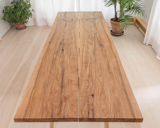 Bookmatched Ash Slab Dining Table