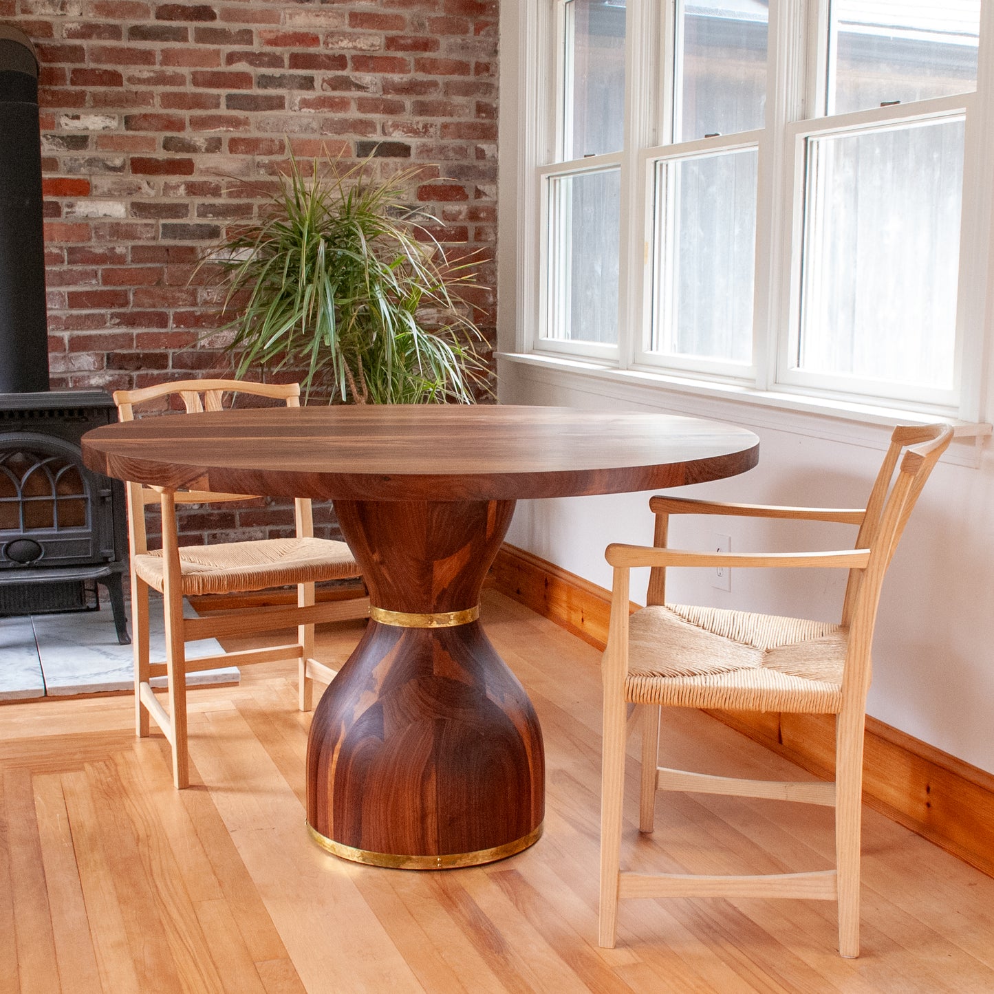 Hourglass Pedestal Table