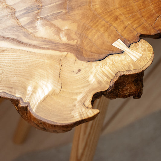 Live-edge Ash Side Table
