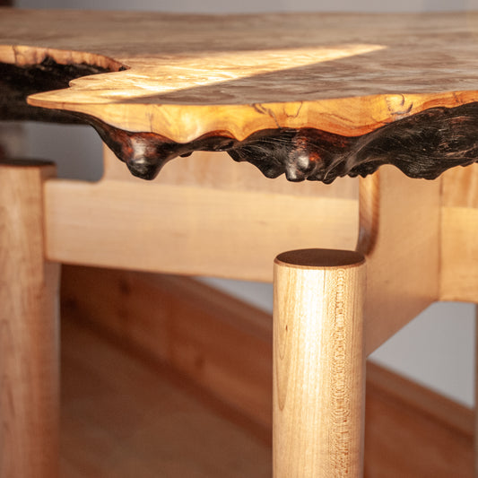 Maine Maple Burl Occasional Table