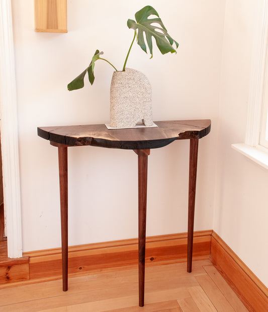 Live-edge Walnut Console Table