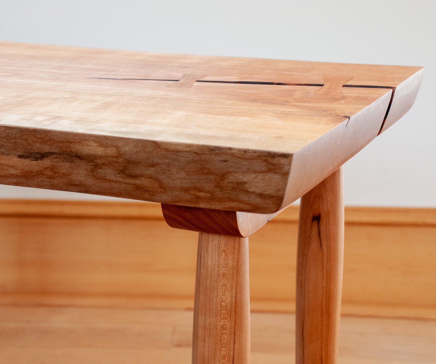 Live-edge Maine Cherry Bench