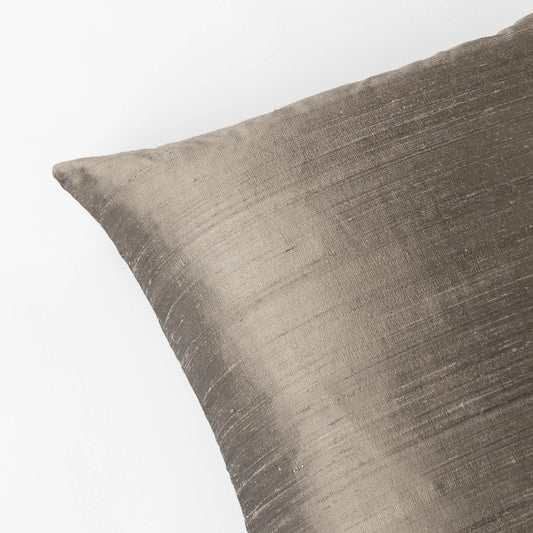 Dupioni Silk Throw Pillow Cover | Bronze