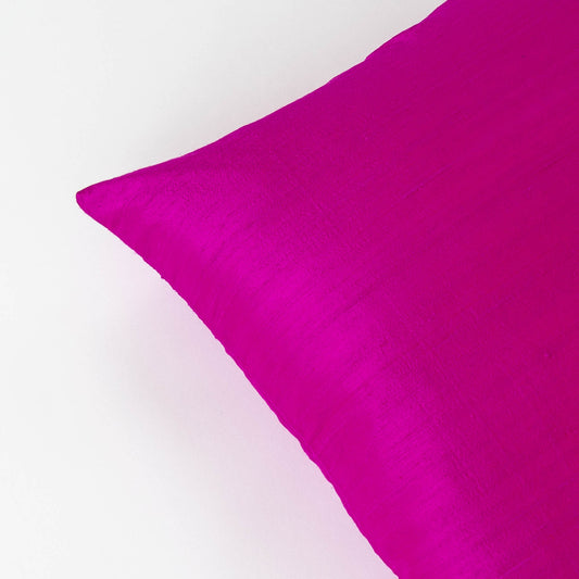 Dupioni Silk Throw Pillow Cover | Fuchsia