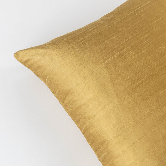 Dupioni Silk Throw Pillow Cover | Gold