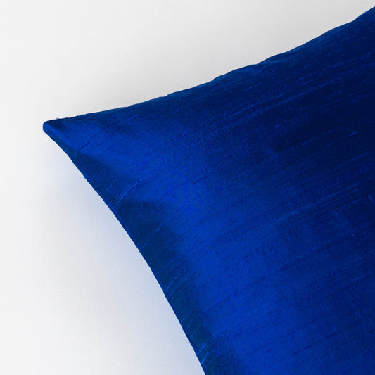 Dupioni Silk Throw Pillow Cover | Royal Blue