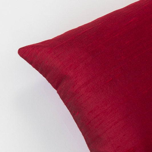 Dupioni Silk Throw Pillow Cover | Ruby