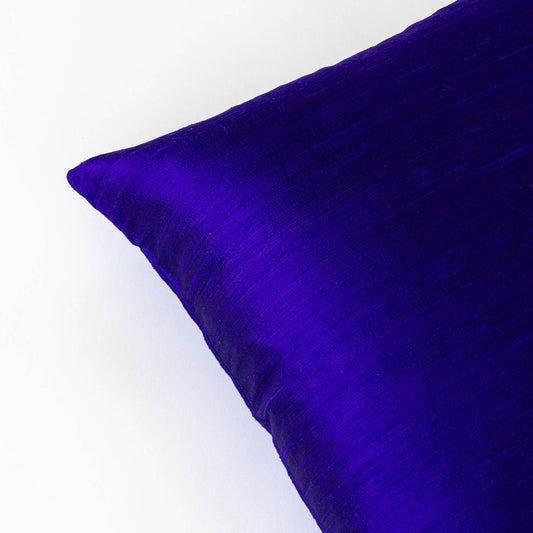 Dupioni Silk Throw Pillow Cover | Sapphire