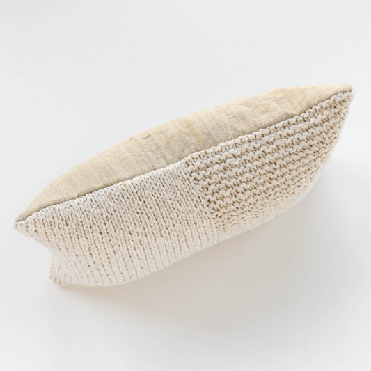 Organic Cotton Knitted Throw Pillow Cover | 11" x 17"