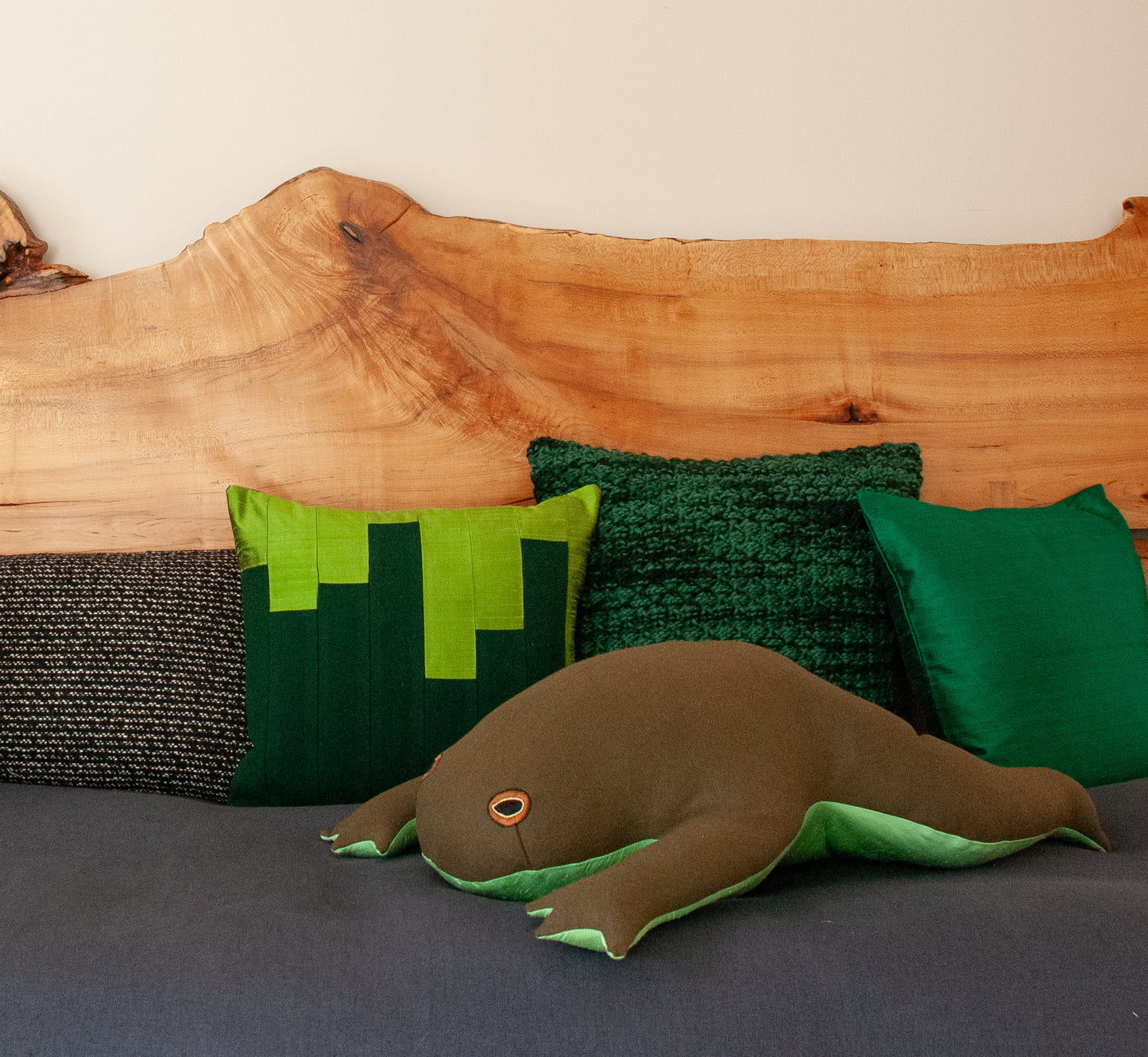 Knitted Wool Throw Pillow Cover | Forest