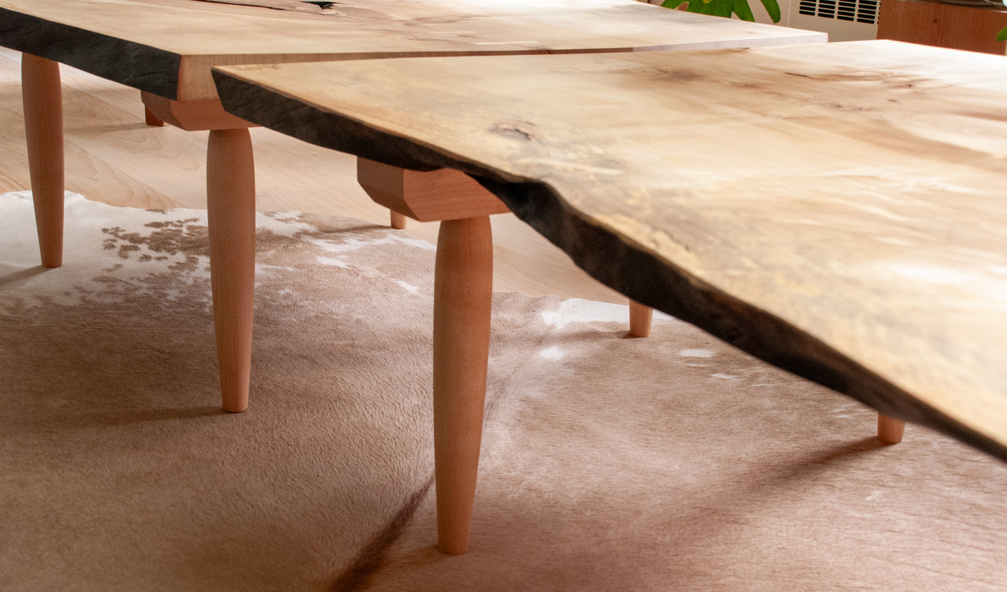 Twin Live-edge Maple Coffee Tables
