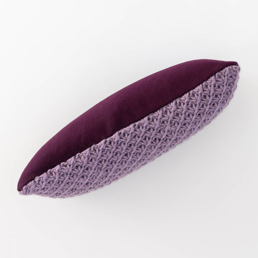 Knitted Wool Throw Pillow Cover | Lavender