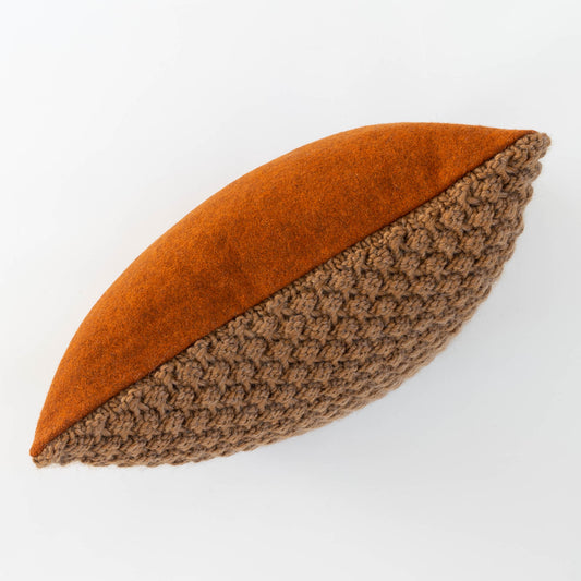 Knitted Wool Throw Pillow Cover | Ochre
