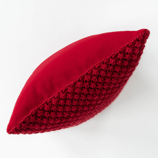 Knitted Wool Throw Pillow Cover | Scarlet
