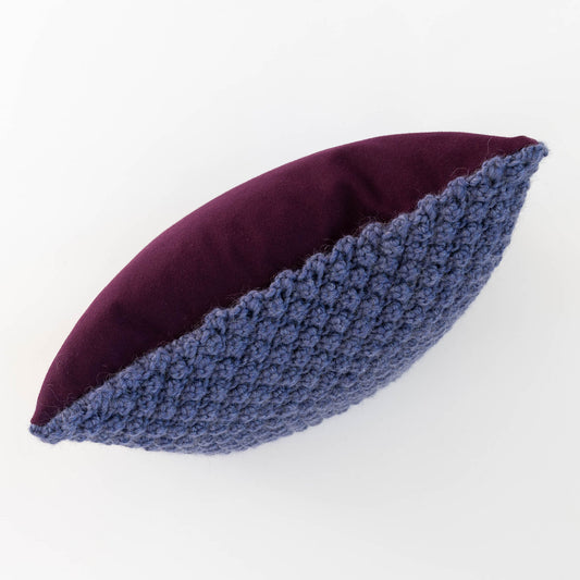 Knitted Wool Throw Pillow Cover | Violet