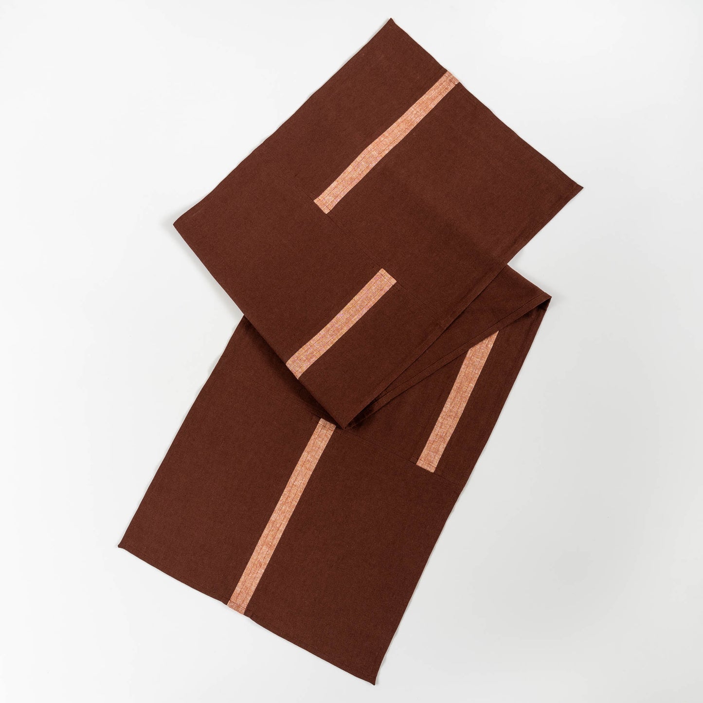 Cotton + Linen Table Runner | Dashes in Cacao