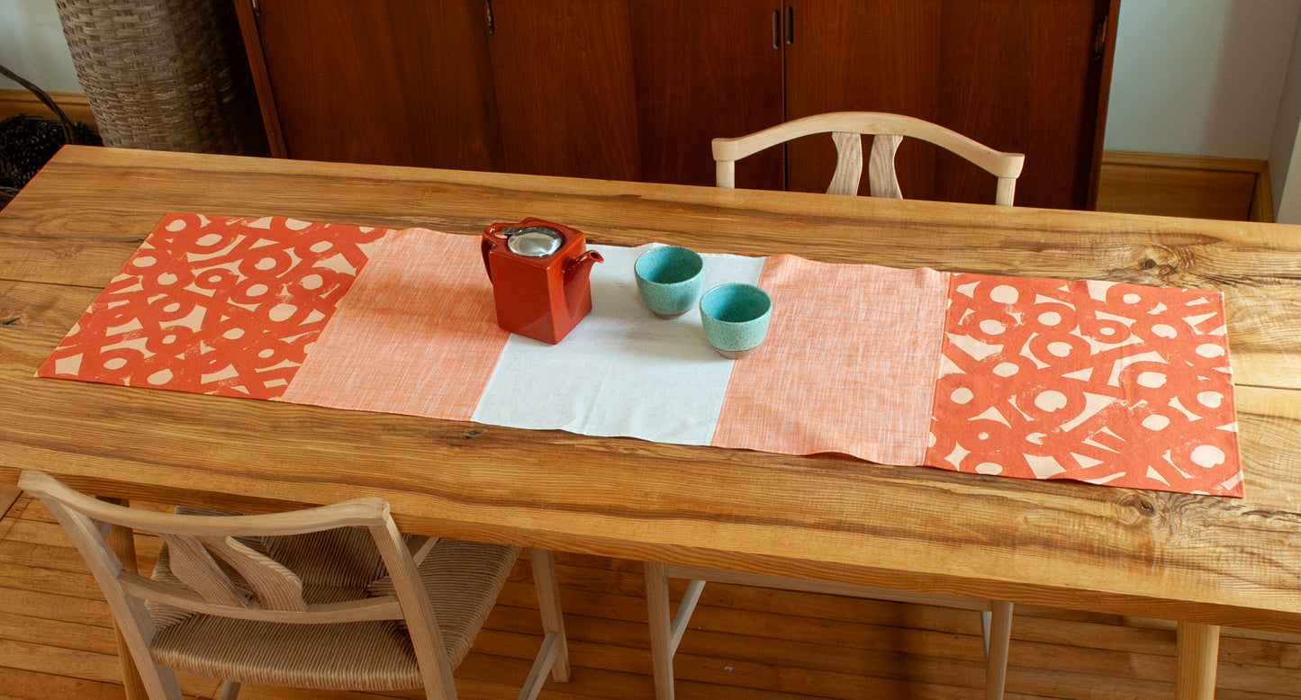 Cotton Table Runner | Creamsicle