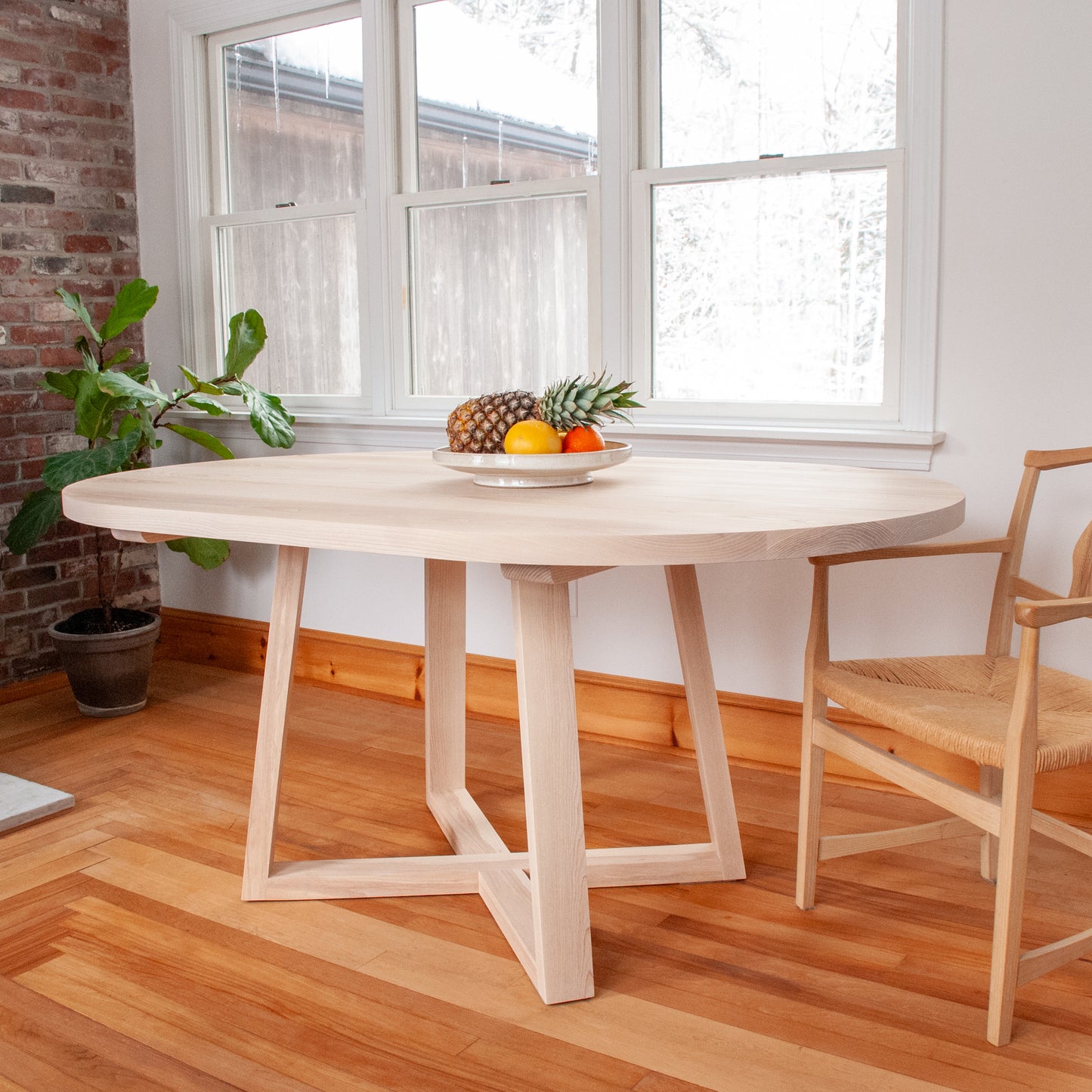 Cross Pedestal Dining Table