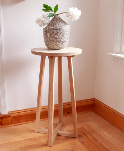 Cross Pedestal Occasional Table