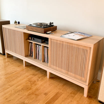 White Oak Record Player Console