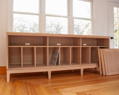 White Oak Record Player Console