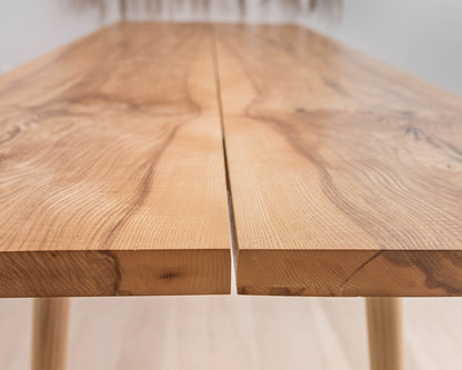 Bookmatched Ash Slab Dining Table