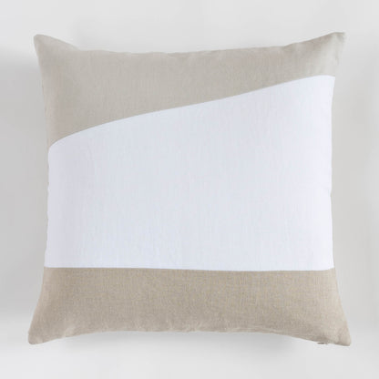 Pieced Linen Throw Pillow Cover | Air