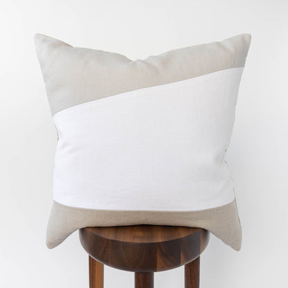 Pieced Linen Throw Pillow Cover | Air