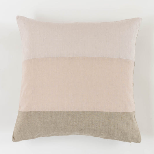 Pieced Linen Throw Pillow Cover | Desert