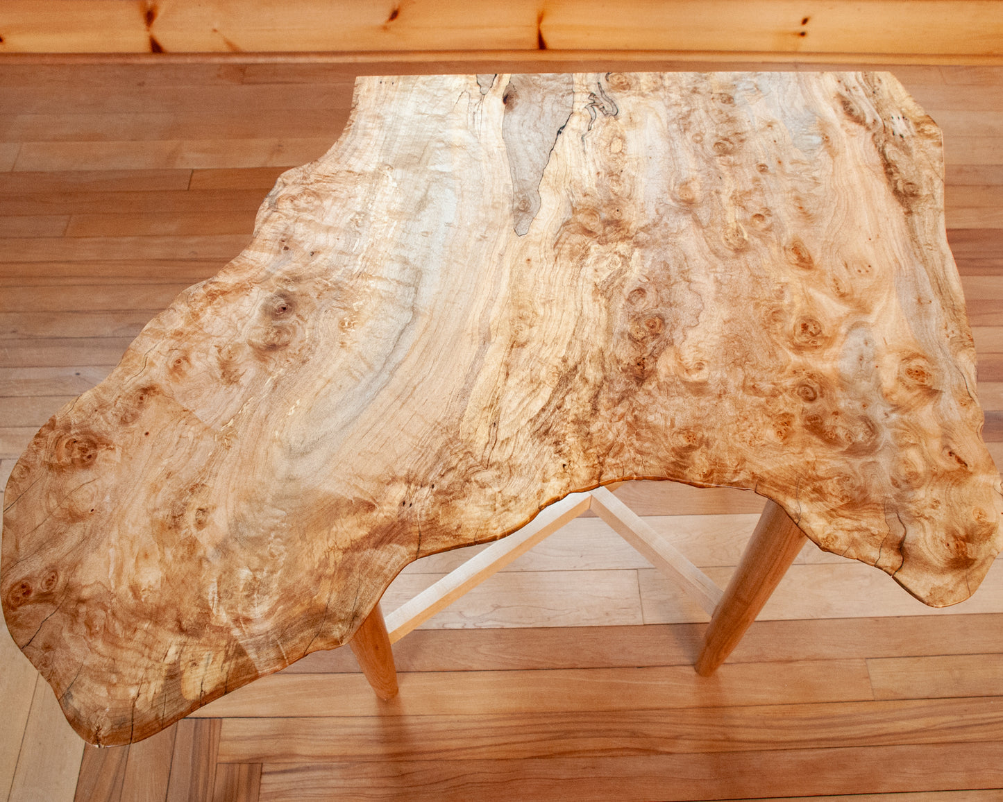 Maine Maple Burl Occasional Table