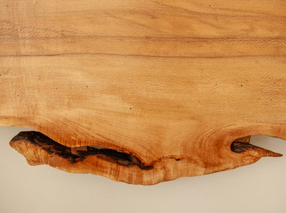 Live-edge Maple Slab Headboard