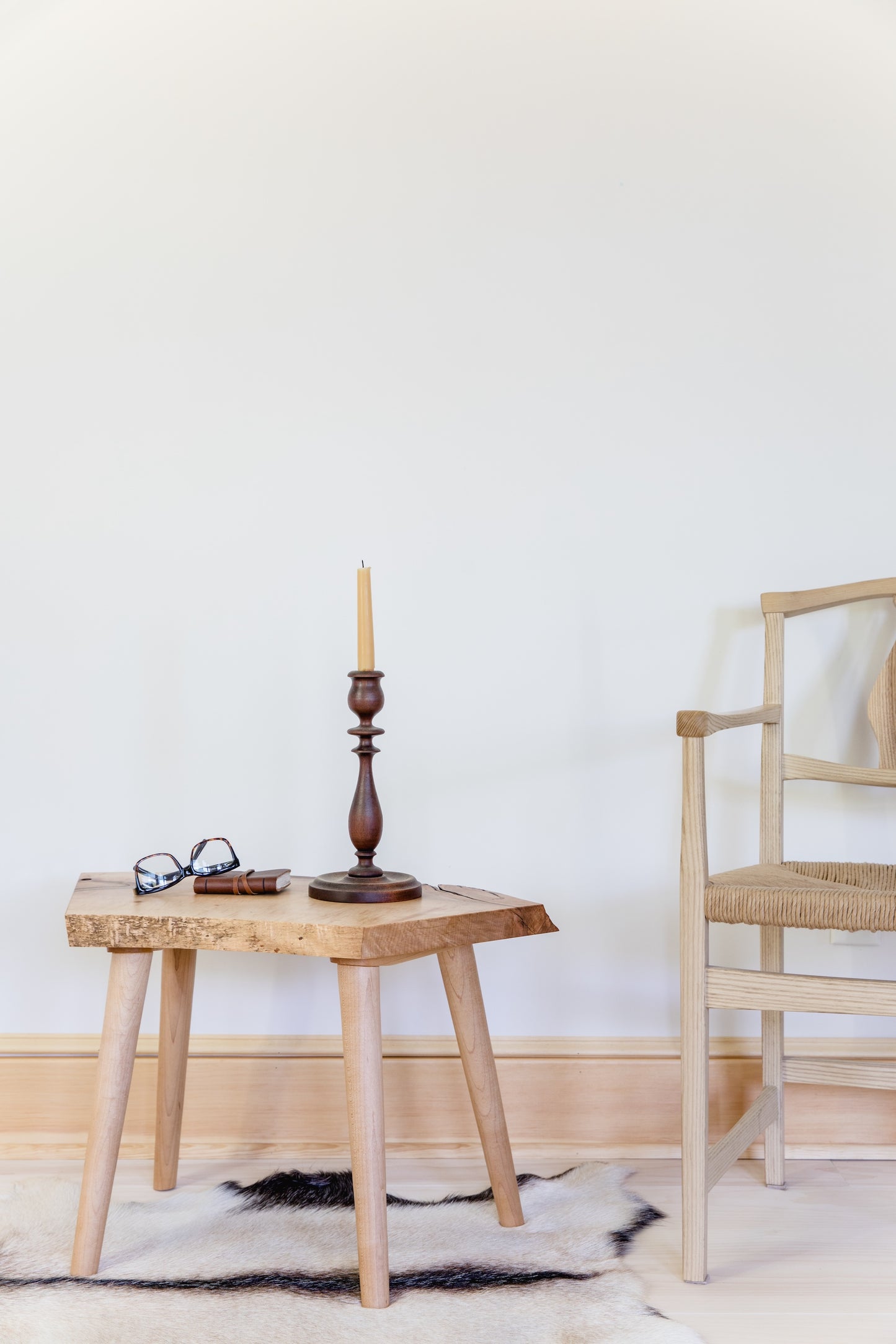 Live-edge Small Maple Side Table