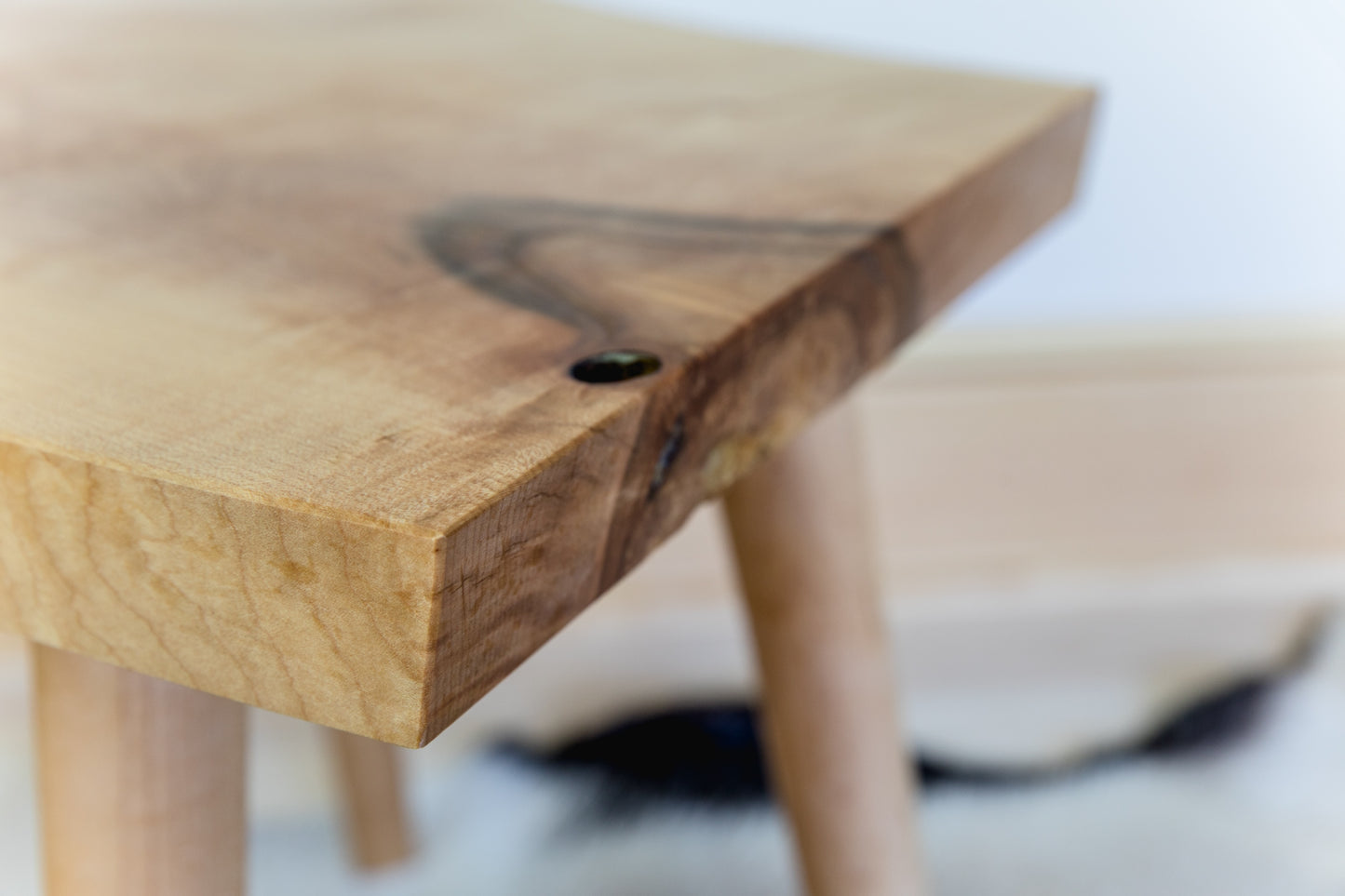 Live-edge Small Maple Side Table