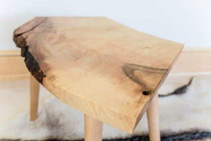 Live-edge Small Maple Side Table