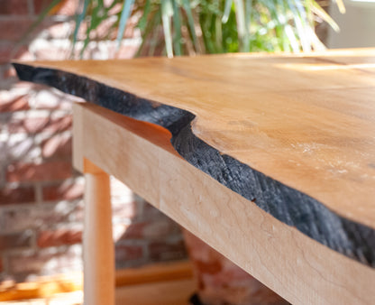 Live-edge Maine Maple Dining Table