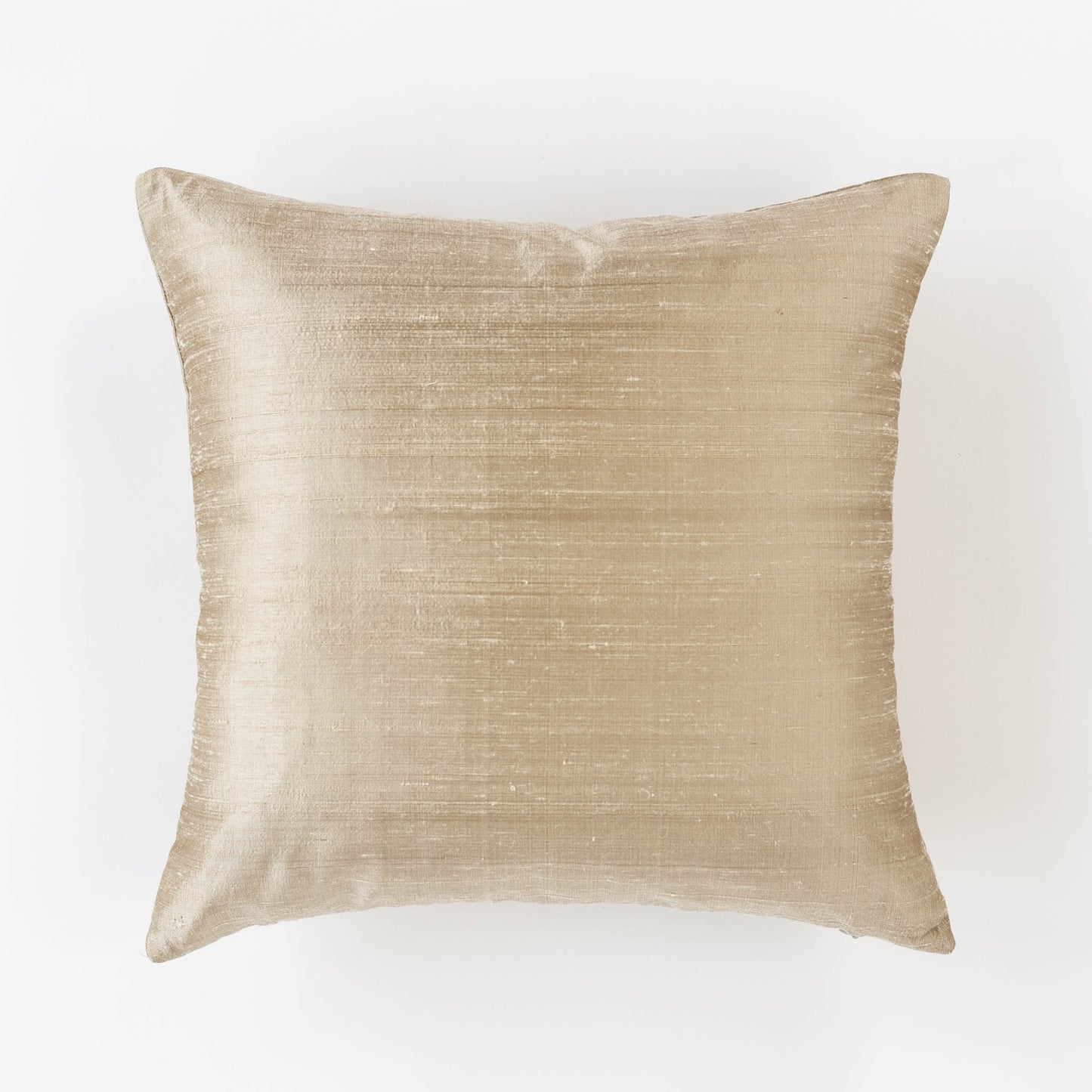 Dupioni Silk Throw Pillow Cover | Almond