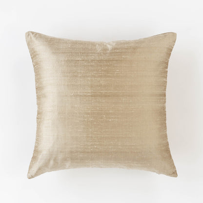 Dupioni Silk Throw Pillow Cover | Almond