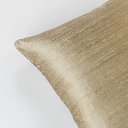 Dupioni Silk Throw Pillow Cover | Almond