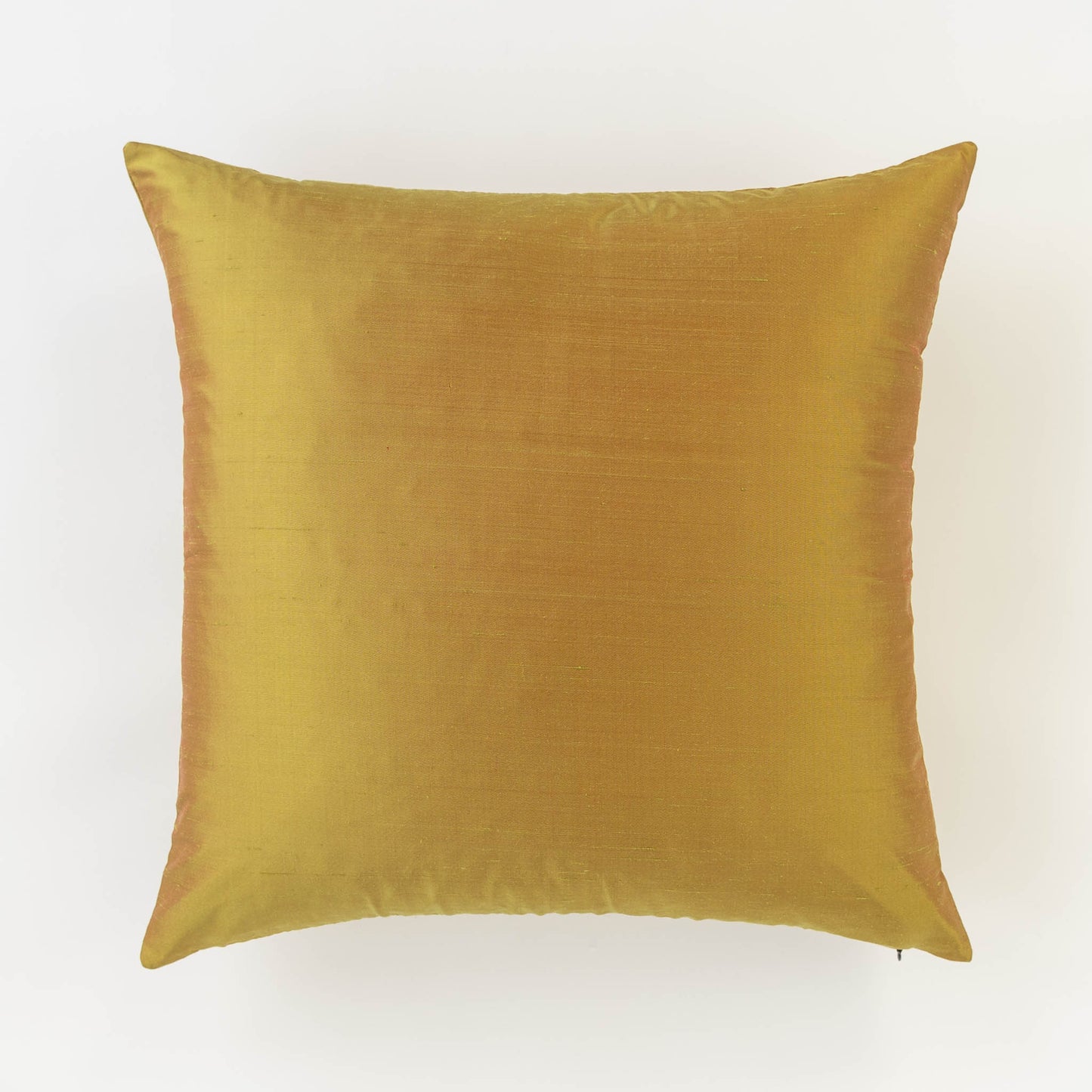Dupioni Silk Throw Pillow Cover | Brass