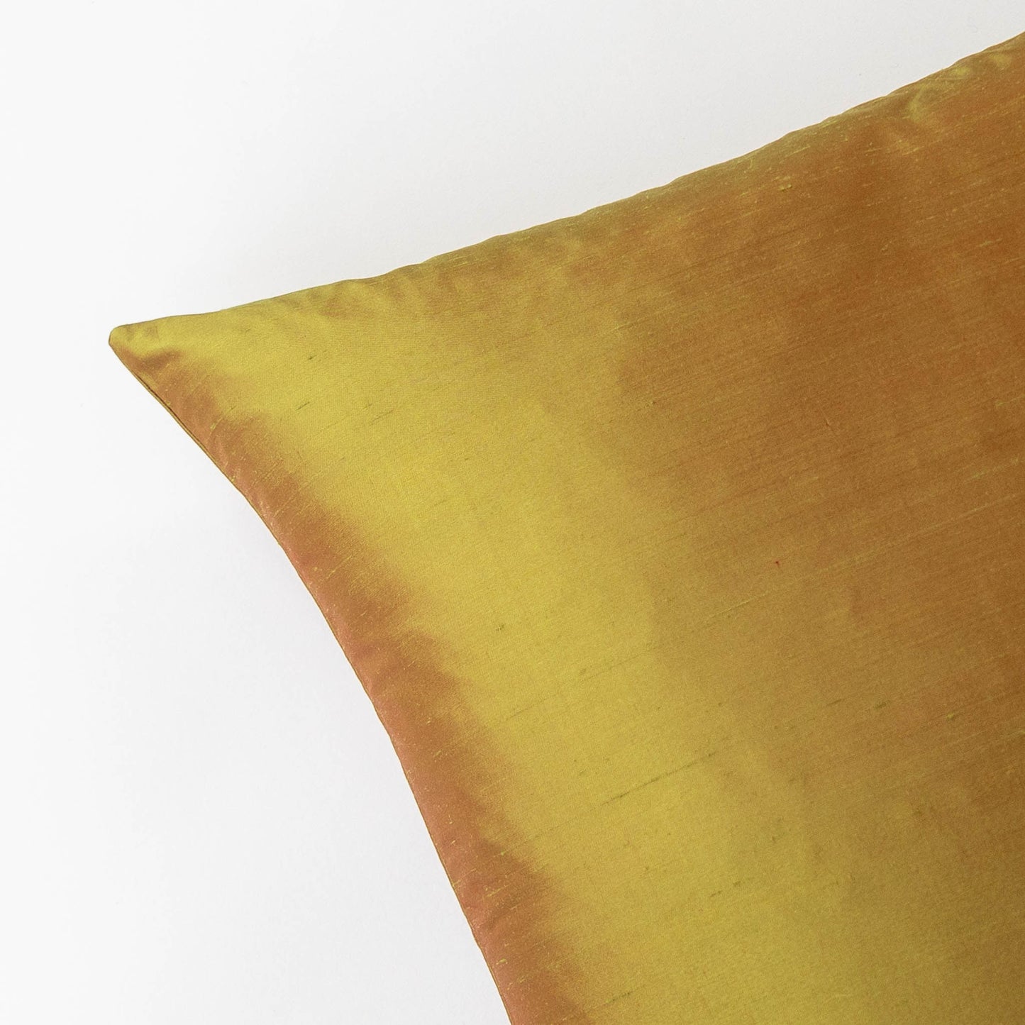 Dupioni Silk Throw Pillow Cover | Brass