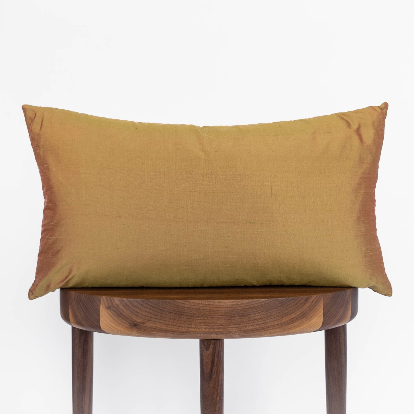 Dupioni Silk Throw Pillow Cover | Brass Lumbar