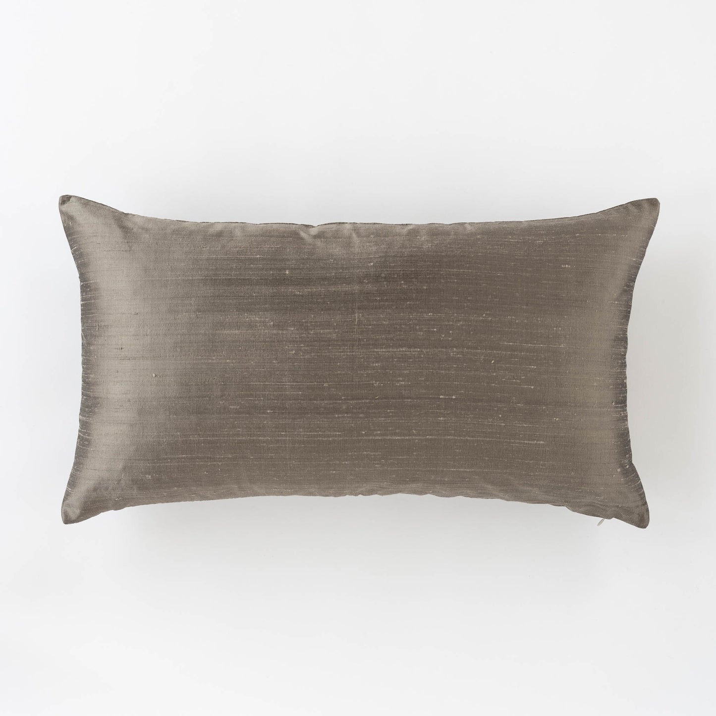 Dupioni Silk Throw Pillow Cover | Bronze Lumbar