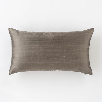 Dupioni Silk Throw Pillow Cover | Bronze Lumbar