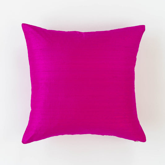 Dupioni Silk Throw Pillow Cover | Fuchsia