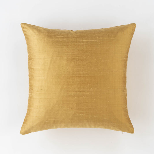 Dupioni Silk Throw Pillow Cover | Gold