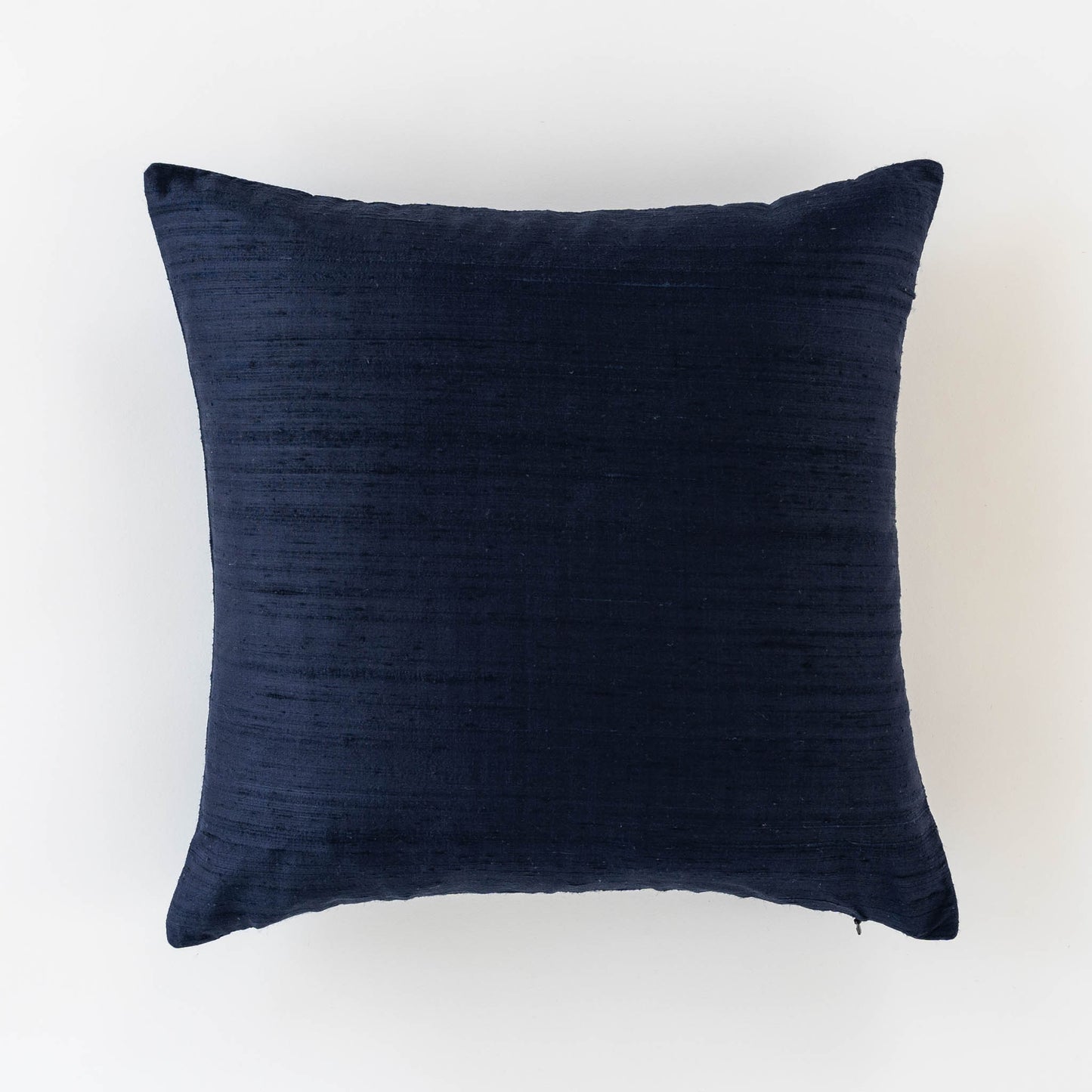 Dupioni Silk Throw Pillow Cover | Navy