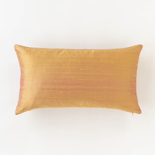 Dupioni Silk Throw Pillow Cover | Orange