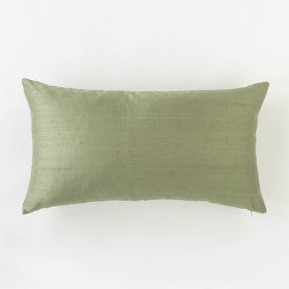 Dupioni Silk Throw Pillow Cover | Pistachio Lumbar