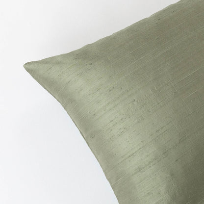 Dupioni Silk Throw Pillow Cover | Pistachio Lumbar